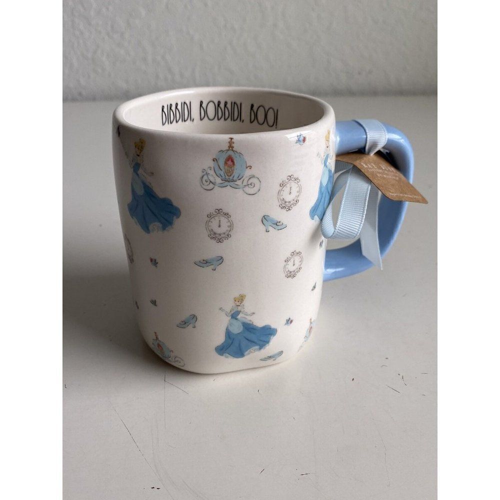 Rae Dunn Disney Cinderella Carriage Clock Slipper Bibbidi Bobbidi Boo‎ Mug NEW